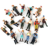 Maxbell 16x Realistic PVC People Figurines Farmer with Animal Model Kids Educational