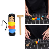 Maxbell Unbreakable Immortal Wooden Man Magic toy Stubborn tumbler Stage Trick Props