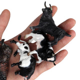 4pcs Cattle Figurine Simulated Bull Realistic Animals Cow Educational Toy A