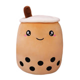 Cute Milk Tea Plush Stuffed Soft Toy Doll Hugging Pillow A 35cm Brown