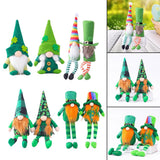 2 Pieces St. Patrick's Day Gnome Leprechaun Swedish Gnome Ornaments Style1