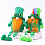 2 Pieces St. Patrick's Day Gnome Leprechaun Swedish Gnome Ornaments Style3