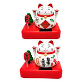 1pc Funny Solar Dancing Figure Toy Hand Swing Lucky Cat Decor Ornament Gift style 1