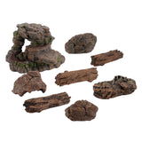 Maxbell Plastic Stone Tree Trunks Fake Rock Model Diorama Dinosaur Accessories