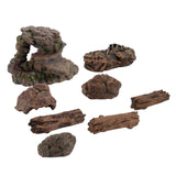 Maxbell Plastic Stone Tree Trunks Fake Rock Model Diorama Dinosaur Accessories