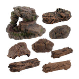Maxbell Plastic Stone Tree Trunks Fake Rock Model Diorama Dinosaur Accessories
