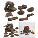 Maxbell Plastic Stone Tree Trunks Fake Rock Model Diorama Dinosaur Accessories