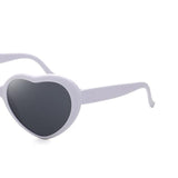 Special Effects Heart Shaped Sunglasses Love Fashion Eyewear for Party White