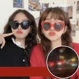 Special Effects Heart Shaped Sunglasses Love Fashion Eyewear for Party Red