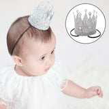 Crown Headband Baby Girl Boy lady Photo Prop Crown Elastic Headbands Silver