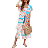 Women Beach Cover Ups Loose Sheer Kimono Cardigan Swimwear Wrap Blouse Tops