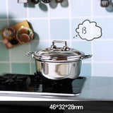 Mini Soup Pot Miniature Kitchen Alloy Pot with Lid for Layout Scene Decor B