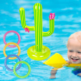 PVC Inflatable Cactus Rings Toss Game Kit Fiesta Party Supplies Water Toy