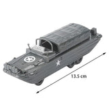 Maxbell 1PC 4D 1:72 Assemble Amphibious Vehicle Kits Sand Table Playset for Tabletop with Canopy