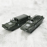 Maxbell 1PC 4D 1:72 Assemble Amphibious Vehicle Kits Sand Table Playset for Tabletop with Canopy