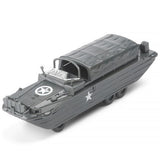 Maxbell 1PC 4D 1:72 Assemble Amphibious Vehicle Kits Sand Table Playset for Tabletop with Canopy