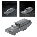 Maxbell 1PC 4D 1:72 Assemble Amphibious Vehicle Kits Sand Table Playset for Tabletop with Canopy