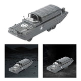 Maxbell 1PC 4D 1:72 Assemble Amphibious Vehicle Kits Sand Table Playset for Tabletop with Canopy