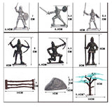 Maxbell 122Pcs Medieval Soldiers Model Swordman Warriors Sword and Shield Gift