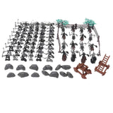 Maxbell 122Pcs Medieval Soldiers Model Swordman Warriors Sword and Shield Gift