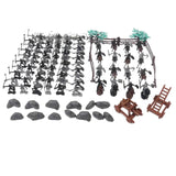 Maxbell 122Pcs Medieval Soldiers Model Swordman Warriors Sword and Shield Gift