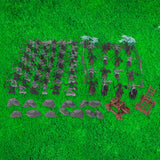 Maxbell 122Pcs Medieval Soldiers Model Swordman Warriors Sword and Shield Gift