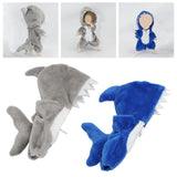Maxbell Cute Doll Clothes Shark Jumpsuit Girls Gifts for 1:12 Doll Accessories Grey
