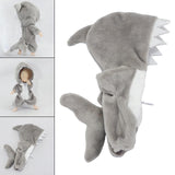 Maxbell Cute Doll Clothes Shark Jumpsuit Girls Gifts for 1:12 Doll Accessories Grey