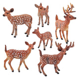 Maxbell 6-Pack Animal Reindeer Model Figures for Teaching Prop Party Supplies