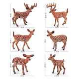 Maxbell 6-Pack Animal Reindeer Model Figures for Teaching Prop Party Supplies