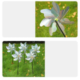 Maxbell Whirl Reflective Pinwheel Wind Spinner Sparkly Silver for Farm Garden Yard