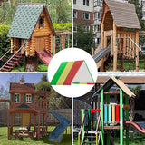 Maxbell Waterproof Swing Set Replacement Tarp Roof Tent Sunshade Green Beige Red