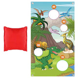 Maxbell Dinosaur Throwing Game Banner Kit Camping Game for Indoor Gifts