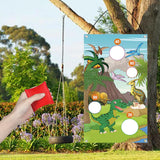 Maxbell Dinosaur Throwing Game Banner Kit Camping Game for Indoor Gifts