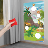 Maxbell Dinosaur Throwing Game Banner Kit Camping Game for Indoor Gifts