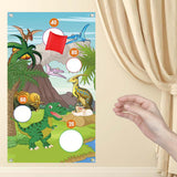 Maxbell Dinosaur Throwing Game Banner Kit Camping Game for Indoor Gifts