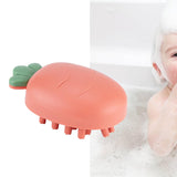 Maxbell Silicone Scalp Massage Comb Head Scrubber Hair Care Tool for Kids Pink