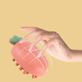 Maxbell Silicone Scalp Massage Comb Head Scrubber Hair Care Tool for Kids Pink