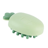 Maxbell Silicone Scalp Massage Comb Head Scrubber Hair Care Tool for Kids Green