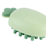 Maxbell Silicone Scalp Massage Comb Head Scrubber Hair Care Tool for Kids Green