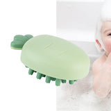 Maxbell Silicone Scalp Massage Comb Head Scrubber Hair Care Tool for Kids Green