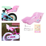 Maxbell Doll Seat Basket with Safely Belt Decor Gift with Decal for Kids Bicycle Pink