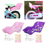 Maxbell Doll Seat Basket with Safely Belt Decor Gift with Decal for Kids Bicycle Pink