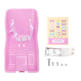 Maxbell Doll Seat Basket with Safely Belt Decor Gift with Decal for Kids Bicycle Pink