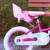 Maxbell Doll Seat Basket with Safely Belt Decor Gift with Decal for Kids Bicycle Purple