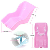 Maxbell Doll Seat Basket with Safely Belt Decor Gift with Decal for Kids Bicycle Purple