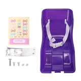 Maxbell Doll Seat Basket with Safely Belt Decor Gift with Decal for Kids Bicycle Purple