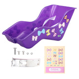 Maxbell Doll Seat Basket with Safely Belt Decor Gift with Decal for Kids Bicycle Purple