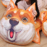 Maxbell Dog Printed Plush Pillow Cushion, Lifelike for for Living Room Decor Cute Silly Laugh