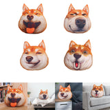 Maxbell Dog Printed Plush Pillow Cushion, Lifelike for for Living Room Decor Cute Silly Laugh